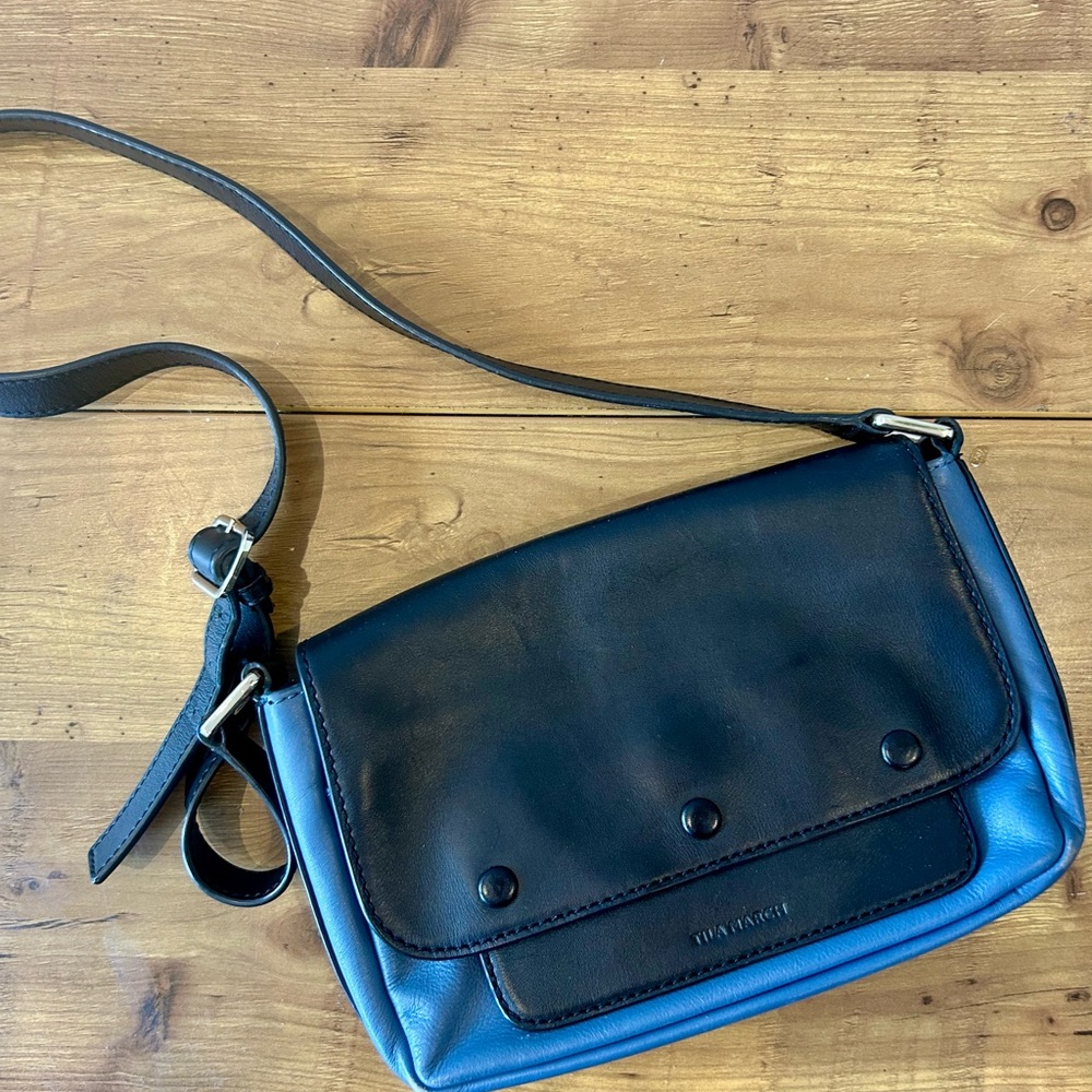 Tila March Paris Black and Blue Crossbody Bag